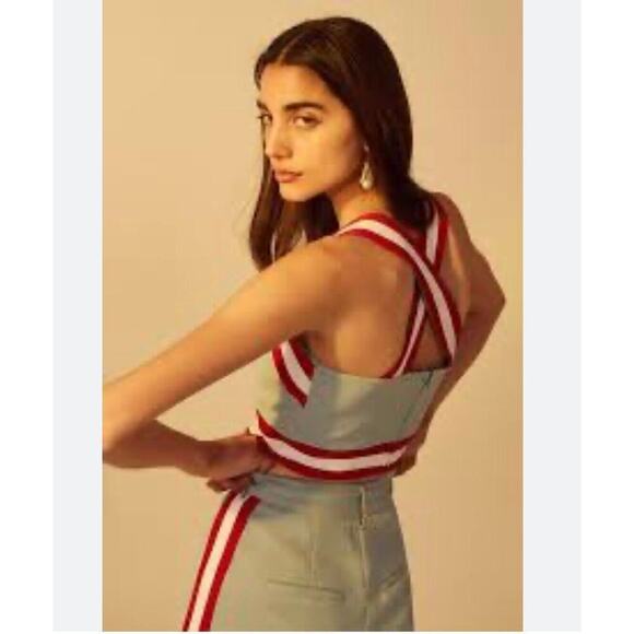 C/MEO Collective Pursue Crop Top Sleeveless XXS 00 Racerback Green Sporty - Picture 2 of 11